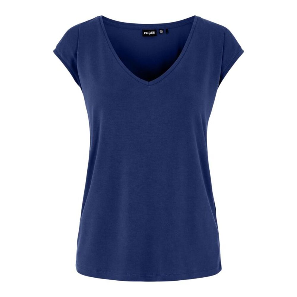 Pieces Womens/Ladies Pckamala Knitted V Neck / Blue